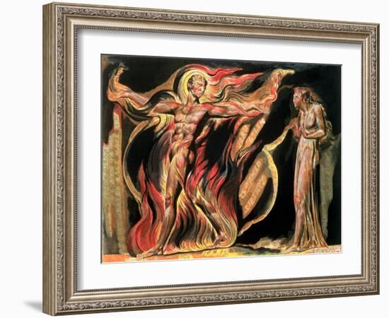 Jerusalem the Emanation of the Giant Albion, "Such Visions Have Appeared to Me," 1804-William Blake-Framed Giclee Print