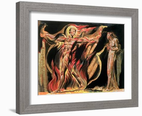 Jerusalem the Emanation of the Giant Albion, "Such Visions Have Appeared to Me," 1804-William Blake-Framed Giclee Print
