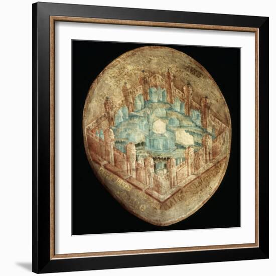 Jerusalem the Holy City, Fresco, 16th century, Tecamachalco, Puebla, Mexico-Juan Gerson-Framed Photographic Print