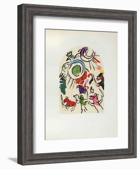 Jerusalem Windows : Gad (Sketch)-Marc Chagall-Framed Collectable Print