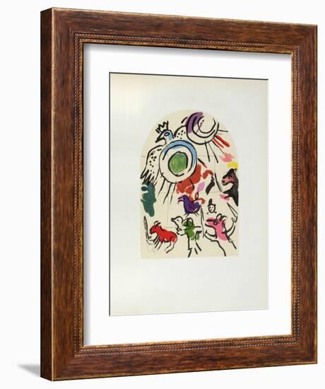 Jerusalem Windows : Gad (Sketch)-Marc Chagall-Framed Collectable Print