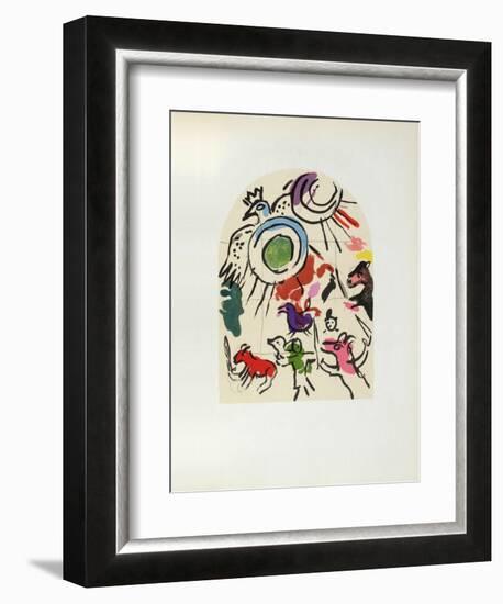 Jerusalem Windows : Gad (Sketch)-Marc Chagall-Framed Collectable Print