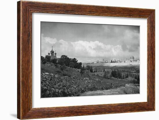 Jeruslem and the Garden of Gethsemane, 1937-Martin Hurlimann-Framed Giclee Print