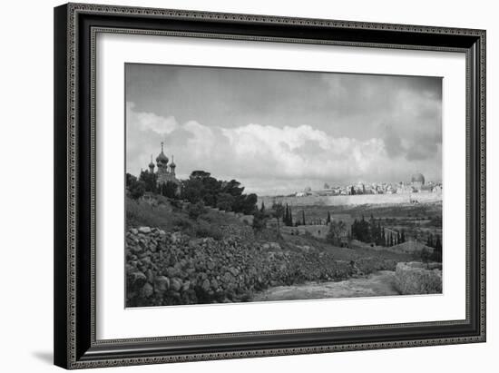 Jeruslem and the Garden of Gethsemane, 1937-Martin Hurlimann-Framed Giclee Print