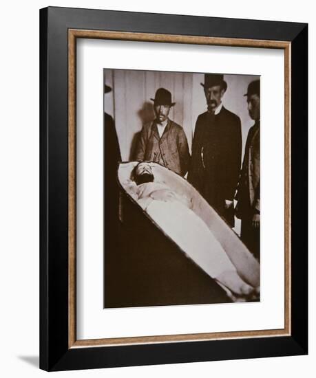 Jesse James in His Coffin after Being Shot Dead in 1882-American Photographer-Framed Giclee Print