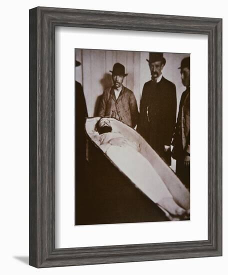 Jesse James in His Coffin after Being Shot Dead in 1882-American Photographer-Framed Premium Giclee Print