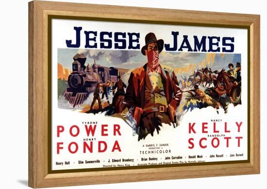 Jesse James, Tyrone Power As Jesse James, 1939-null-Framed Stretched Canvas