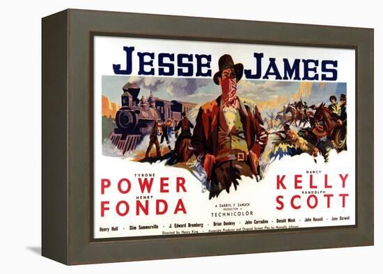 Jesse James, Tyrone Power As Jesse James, 1939-null-Framed Stretched Canvas