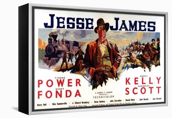 Jesse James, Tyrone Power As Jesse James, 1939-null-Framed Stretched Canvas