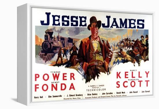 Jesse James, Tyrone Power As Jesse James, 1939-null-Framed Stretched Canvas