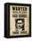 Jesse James Wanted Advertisement-null-Framed Stretched Canvas