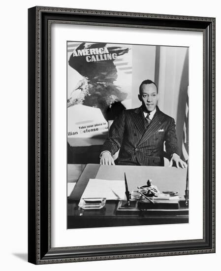 Jesse Owens as National Coordinator of Racial Activities in 1942-null-Framed Photo