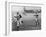 Jesse Owens Beating Baseball Player George Case in 100-Yard Dash in 1946-null-Framed Photo