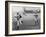 Jesse Owens Beating Baseball Player George Case in 100-Yard Dash in 1946-null-Framed Photo