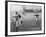 Jesse Owens Beating Baseball Player George Case in 100-Yard Dash in 1946-null-Framed Photo