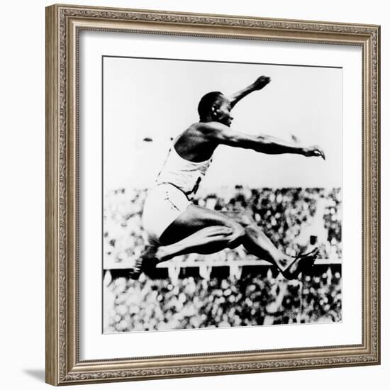 Jesse Owens, Winner of 4 Gold Medals at 1936 Olympics in Berlin-null-Framed Photo