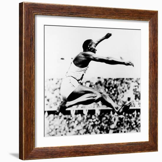 Jesse Owens, Winner of 4 Gold Medals at 1936 Olympics in Berlin-null-Framed Photo