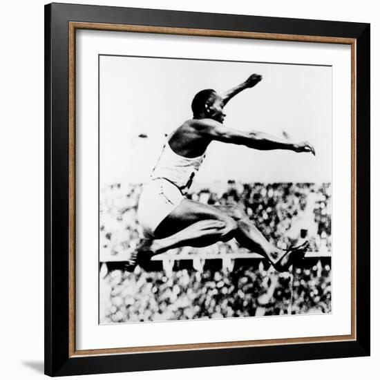 Jesse Owens, Winner of 4 Gold Medals at 1936 Olympics in Berlin-null-Framed Photo