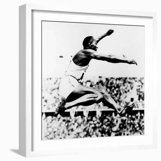 Jesse Owens, Winner of 4 Gold Medals at 1936 Olympics in Berlin-null-Framed Photo