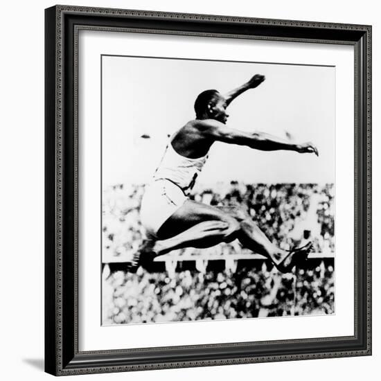 Jesse Owens, Winner of 4 Gold Medals at 1936 Olympics in Berlin-null-Framed Photo