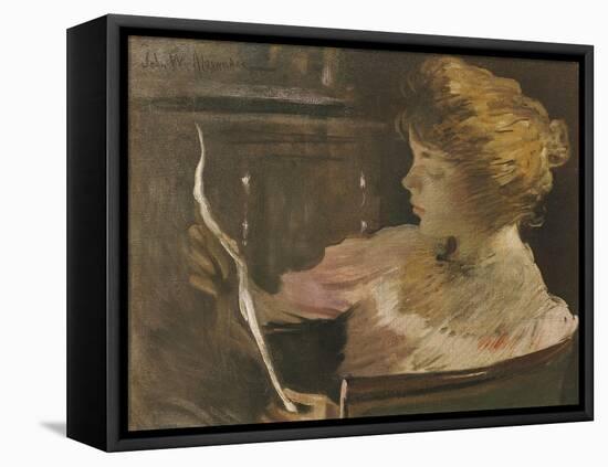 Jesse Steele Reading-John White Alexander-Framed Premier Image Canvas