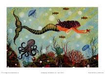 Blue Mermaid-Jessica Fries-Art Print