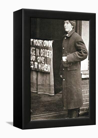 Jessie Kenney, British suffragette, dressed as a telegraph boy, 10 December 1909-Unknown-Framed Premier Image Canvas