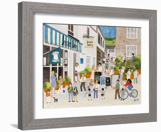 Jessies Dairy in Mousehole-Judy Joel-Framed Giclee Print