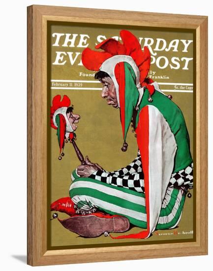 "Jester" Saturday Evening Post Cover, February 11,1939-Norman Rockwell-Framed Premier Image Canvas