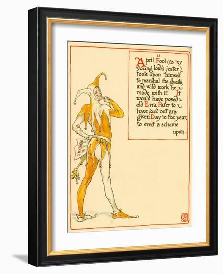 Jester So April Fool-Walter Crane-Framed Art Print