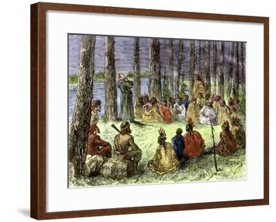 'Jesuit Missionary Preaching to Native Americans and Fur ...