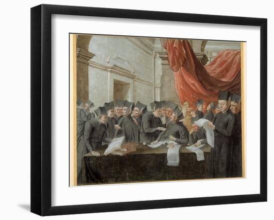 Jesuits in Conclave, Arguing over Accounts-null-Framed Giclee Print