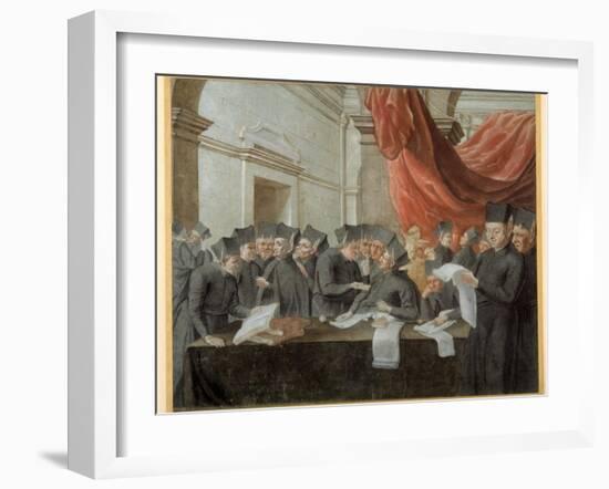 Jesuits in Conclave, Arguing over Accounts-null-Framed Giclee Print