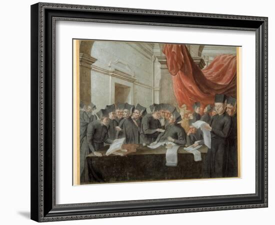 Jesuits in Conclave, Arguing over Accounts-null-Framed Giclee Print