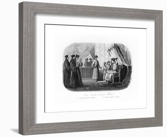 Jesuits in Front of Akbar, 1580S, (C184)-N Remond-Framed Giclee Print