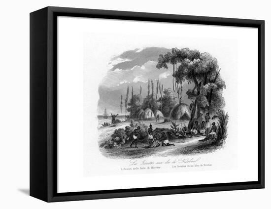 Jesuits in the Nicobar Islands, India, C1840-N Remond-Framed Premier Image Canvas