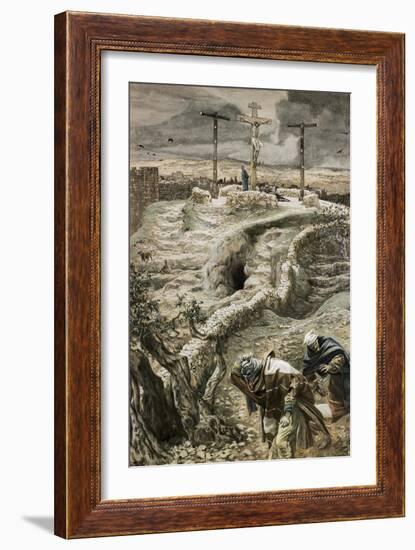 Jesus Alone on the Cross-James Tissot-Framed Giclee Print