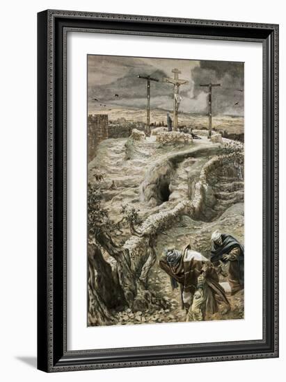 Jesus Alone on the Cross-James Tissot-Framed Giclee Print