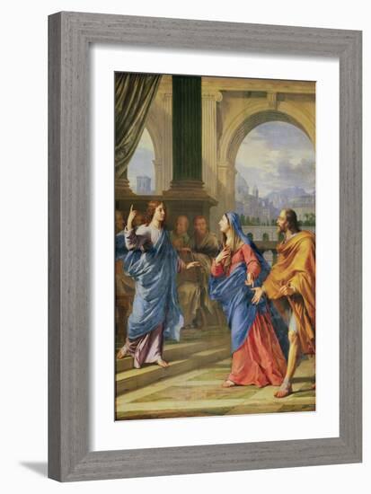Jesus among the Doctors, 1663 (Oil on Canvas)-Philippe De Champaigne-Framed Giclee Print