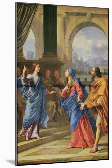 Jesus among the Doctors, 1663 (Oil on Canvas)-Philippe De Champaigne-Mounted Giclee Print
