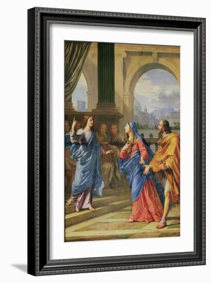 Jesus among the Doctors, 1663 (Oil on Canvas)-Philippe De Champaigne-Framed Giclee Print