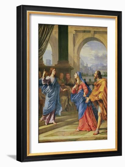 Jesus among the Doctors, 1663 (Oil on Canvas)-Philippe De Champaigne-Framed Giclee Print