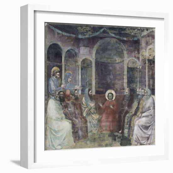 Jesus Among the Doctors-Giotto di Bondone-Framed Giclee Print