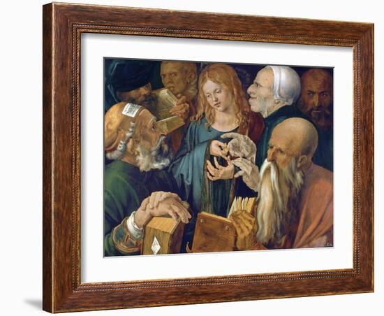 Jesus Among the Doctors-Albrecht Dürer-Framed Giclee Print