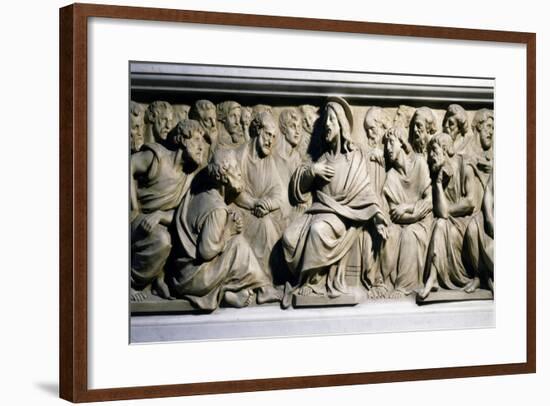 Jesus and Apostles, Bas-Relief of Pulpit of Nola Cathedral, Campania, Italy, 19th-20th Century-null-Framed Giclee Print