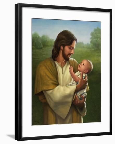 Jesus and Baby-David Lindsley-Framed Giclee Print