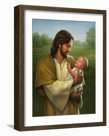 Jesus and Baby-David Lindsley-Framed Giclee Print