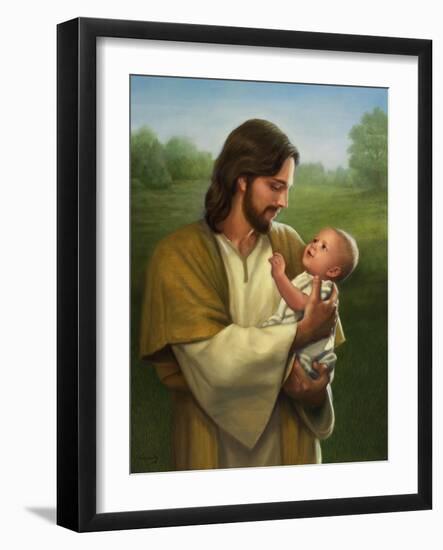 Jesus and Baby-David Lindsley-Framed Giclee Print