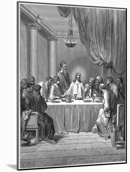 Jesus and His Disciples at the Last Supper, 1866-Gustave Doré-Mounted Giclee Print