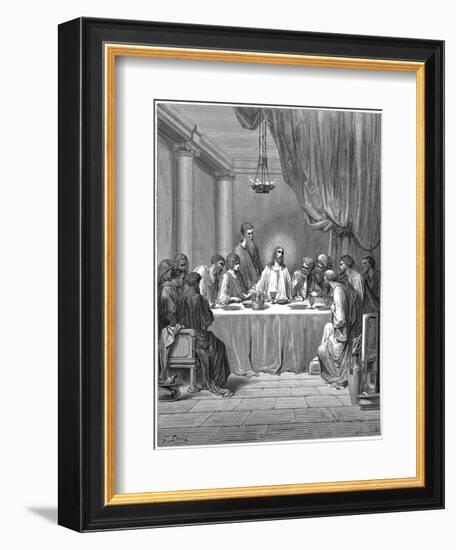 Jesus and His Disciples at the Last Supper, 1866-Gustave Doré-Framed Giclee Print